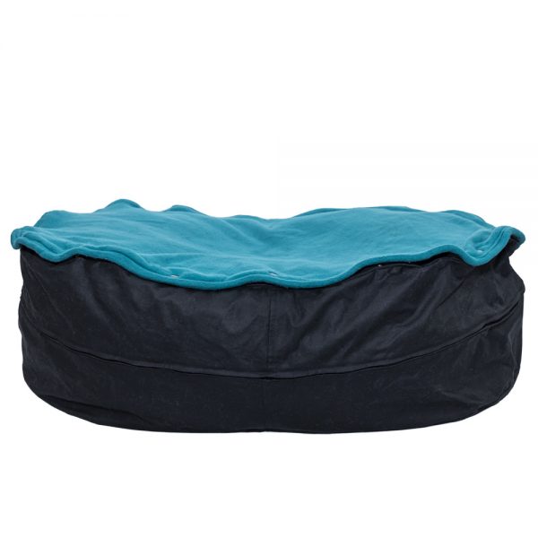 Eco-friendly pet bed orca turquoise back